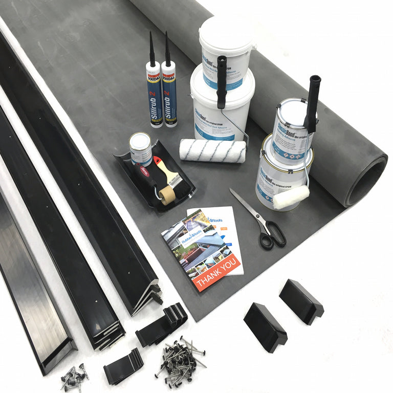 Flat Rubber Roof Extension EPDM Kit