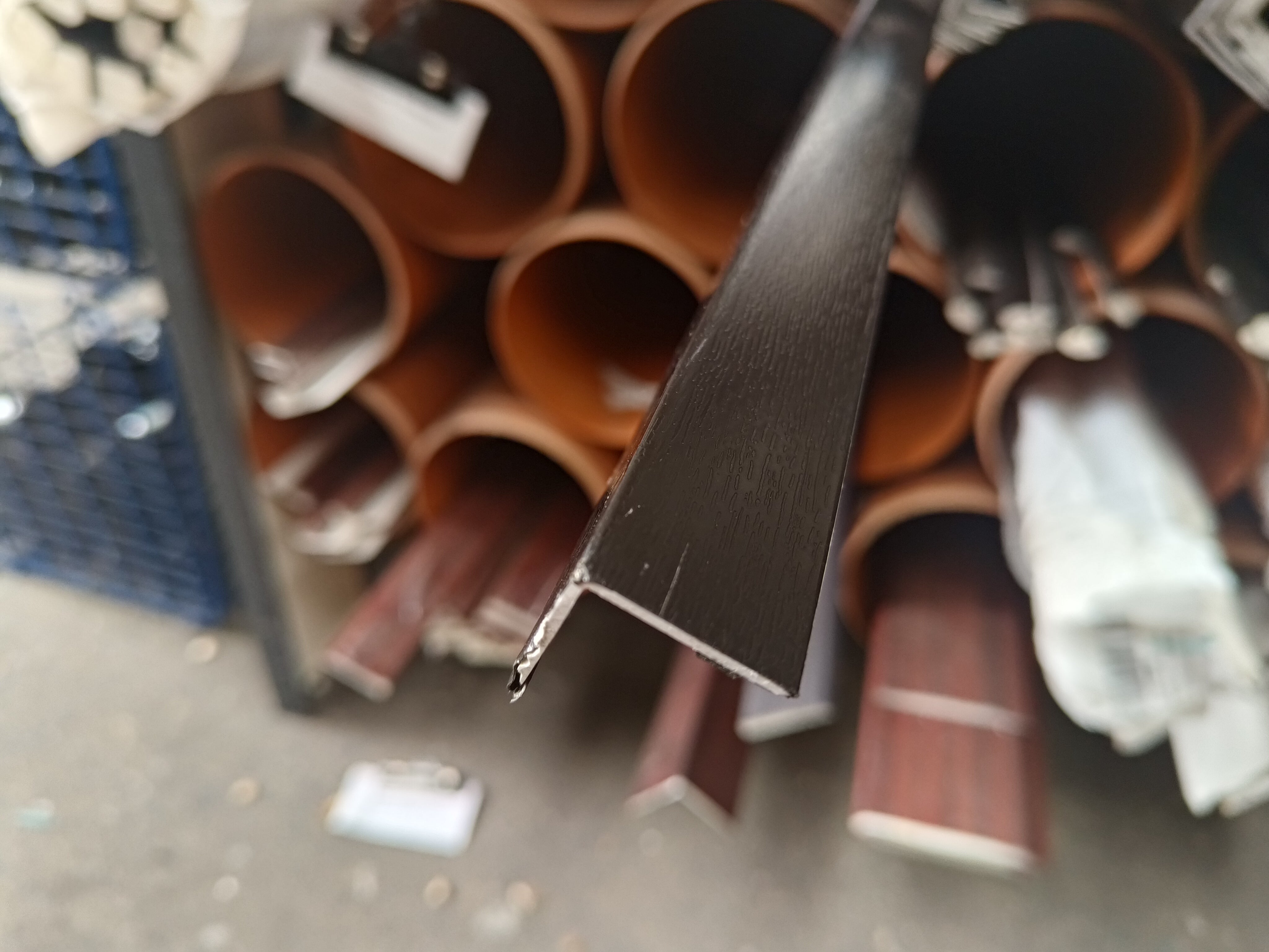 25mm x 25mm Corner Black Woodgrain Foiled UPVC Trim 5mtr Length