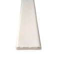 28mm D Section (Flat Back) White UPVC Trim 5mtr Length