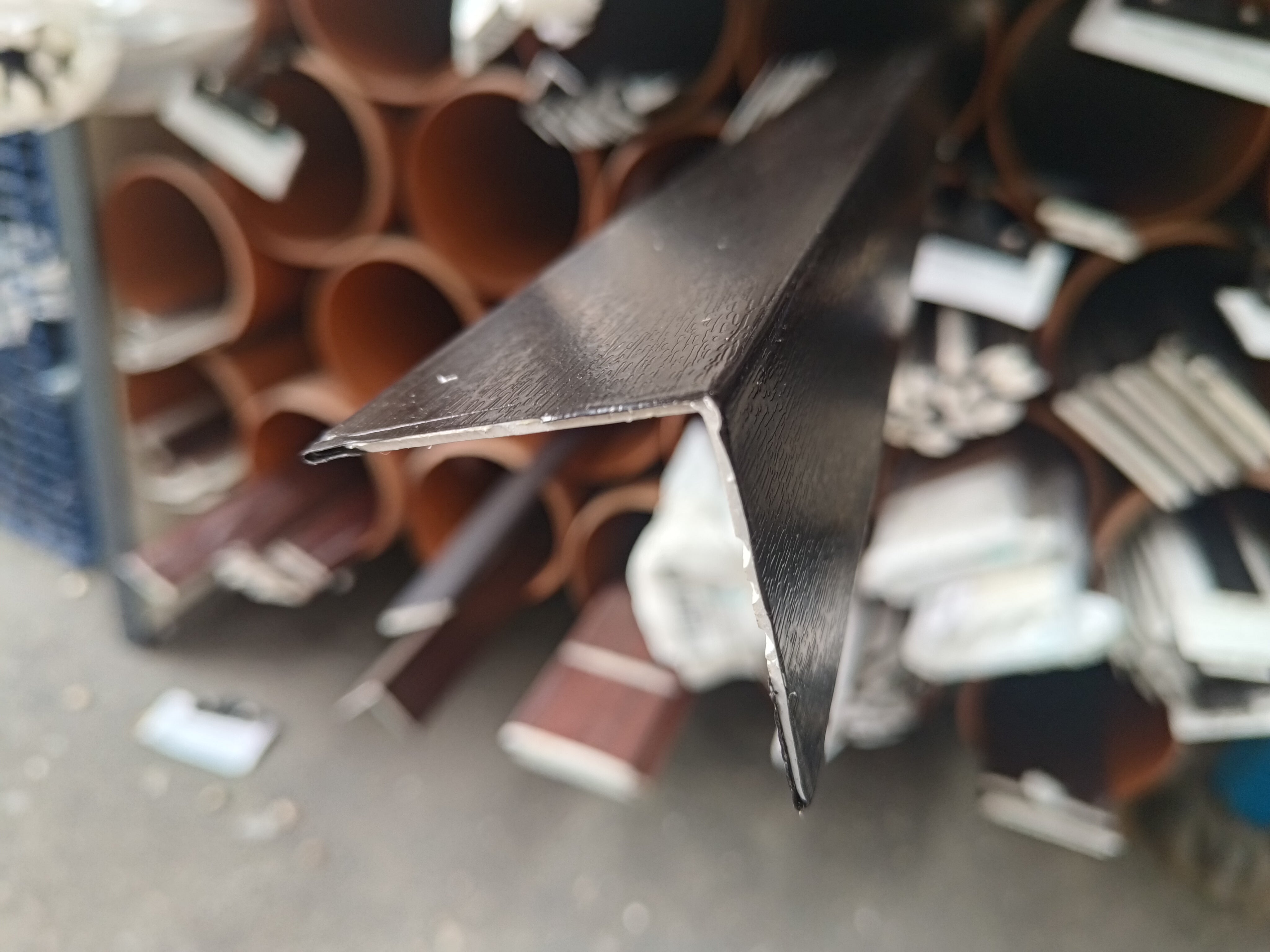 50mm x 50mm Corner Black Woodgrain Foiled UPVC Trim 5mtr Length