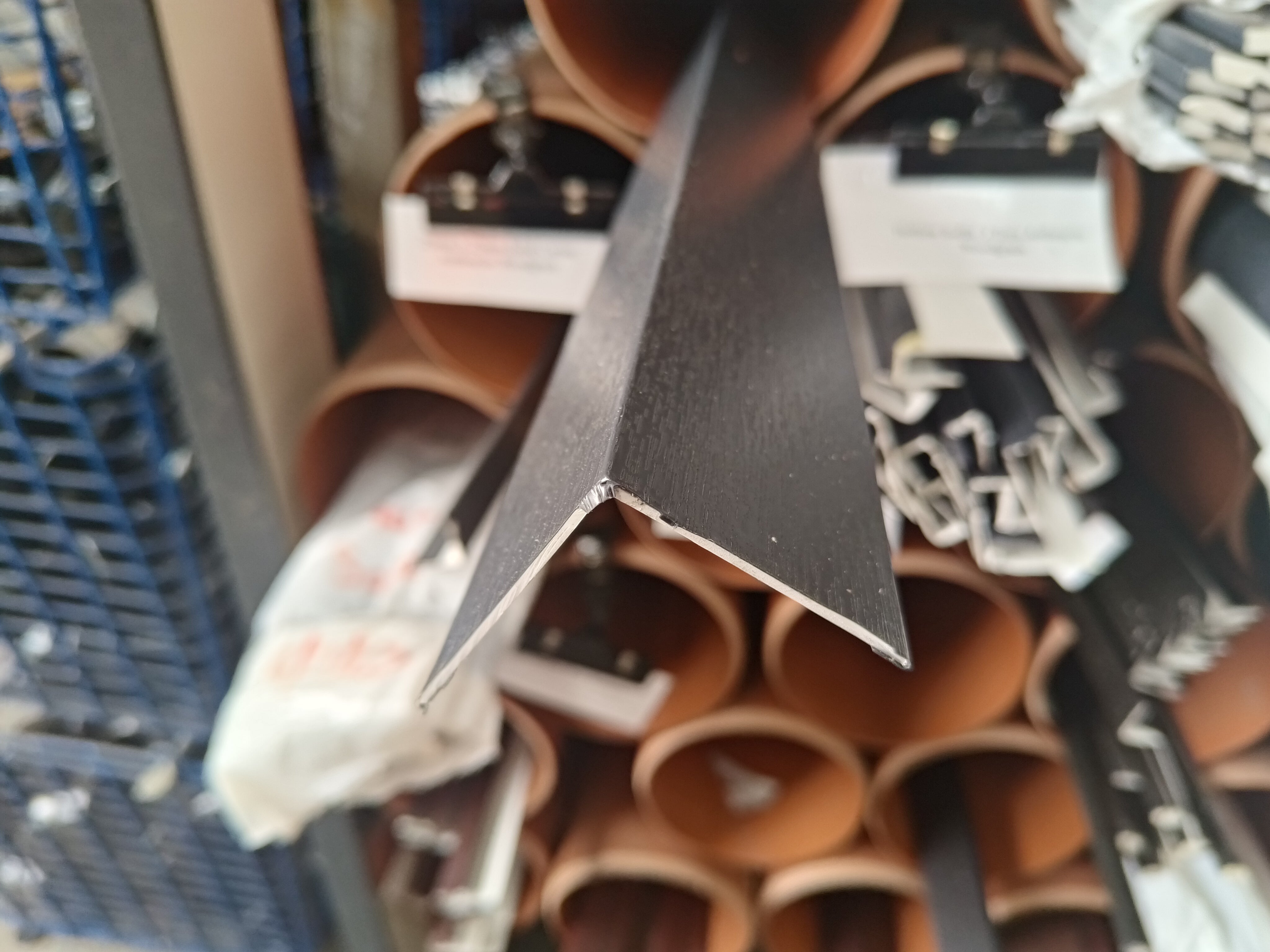 50mm x 50mm Corner Anthracite Woodgrain Foiled UPVC Trim 5mtr Length