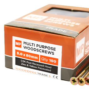 Multi-Purpose Chipboard Screws 4mm