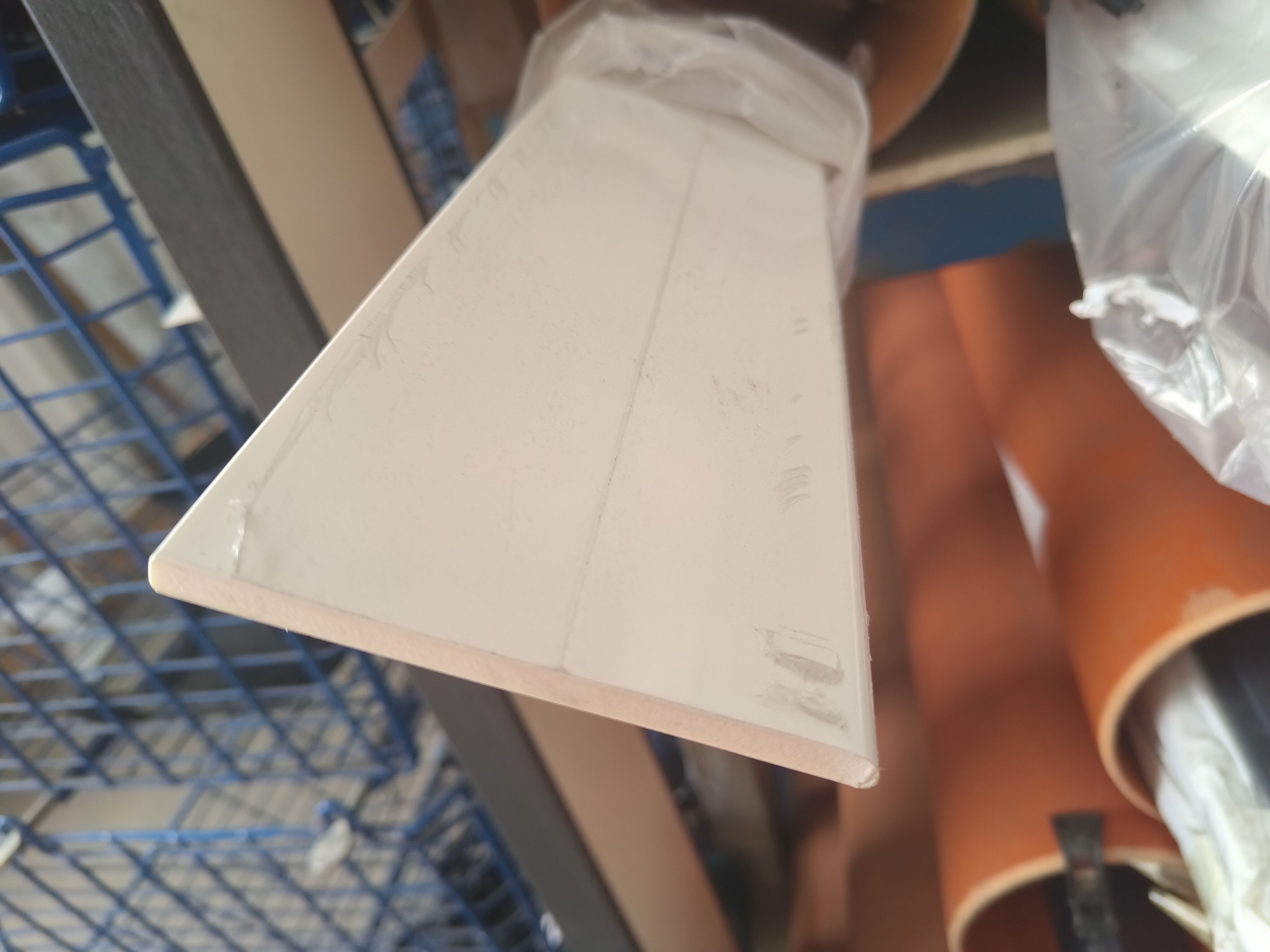 95mm x 6mm White UPVC Trim 5mtr Length