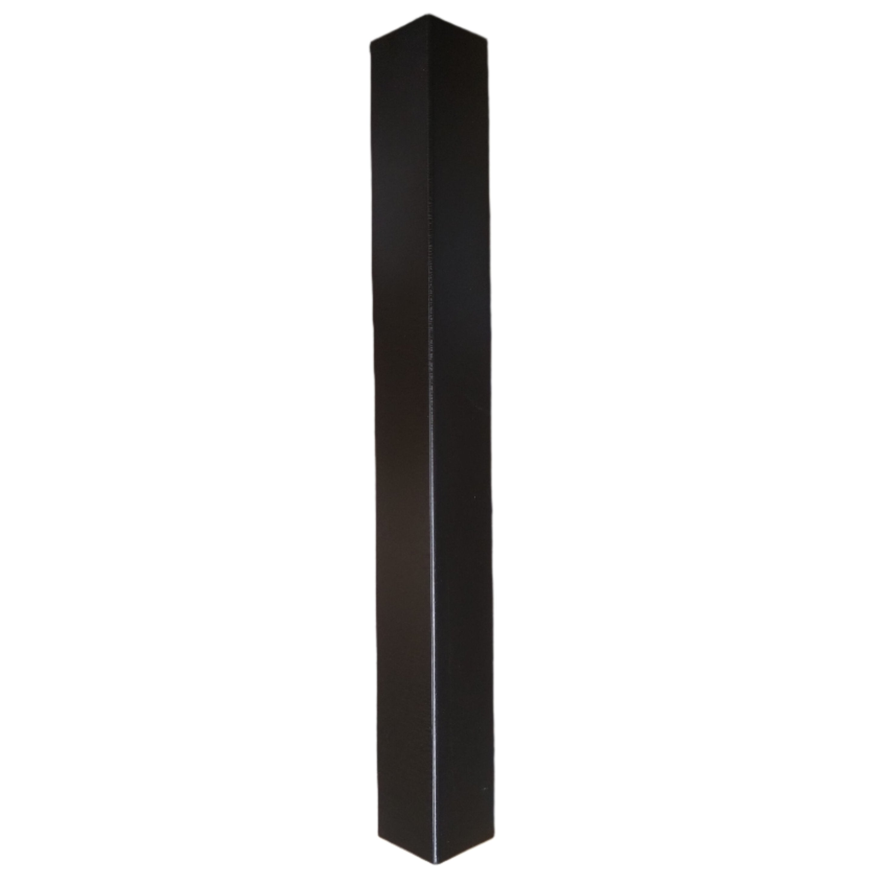 500mm Double Ended Fascia Corner UPVC Black Woodgrain Foiled
