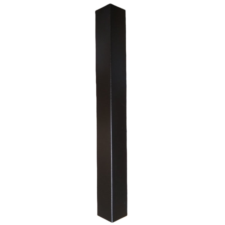500mm Double Ended Fascia Corner UPVC Black Woodgrain Foiled