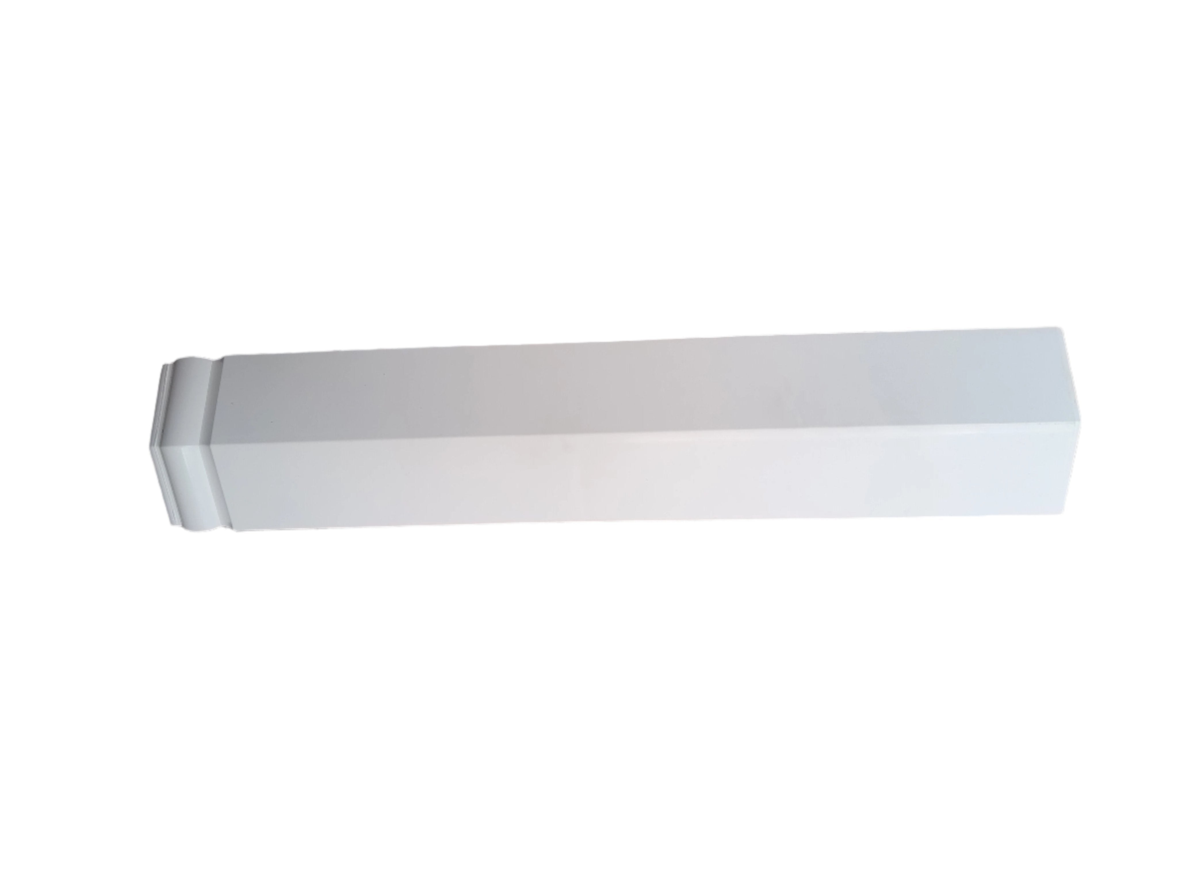 410mm Double Ended Fascia External Corner 135° Square/Ogee UPVC White