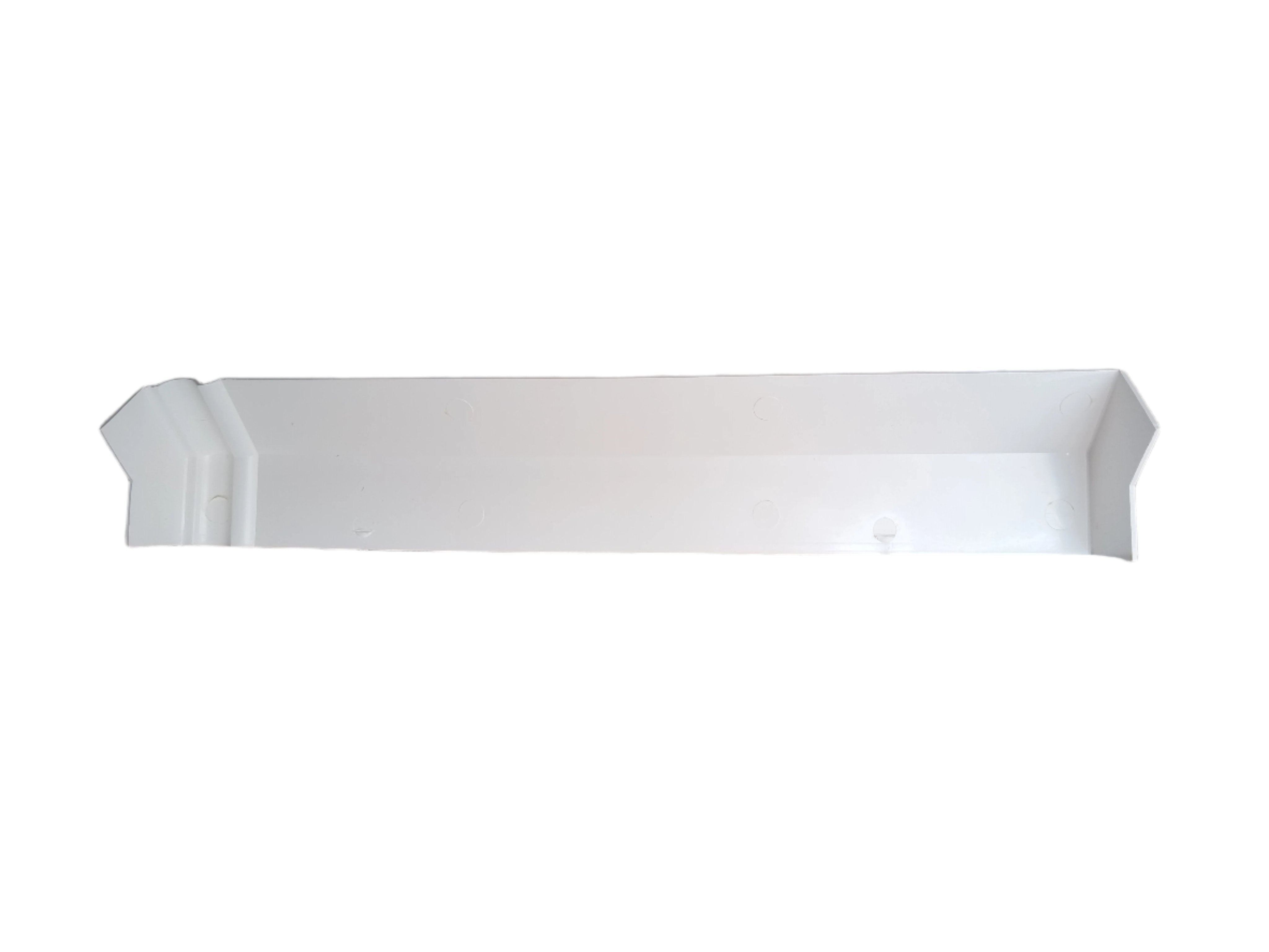 410mm Double Ended Fascia External Corner 135° Square/Ogee UPVC White