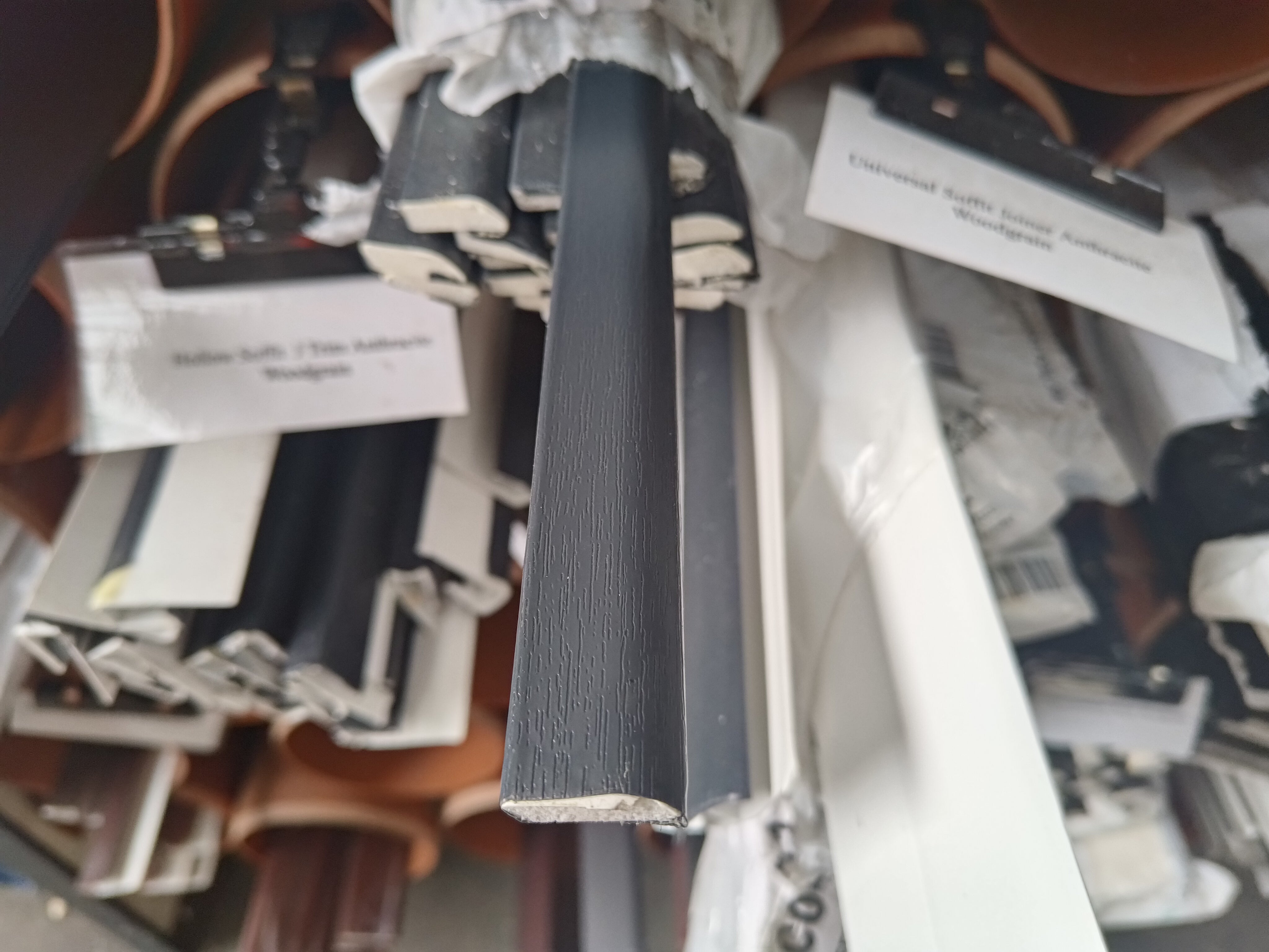 20mm Edge Fillet Anthracite Woodgrain Foiled UPVC Trim 5mtr Length