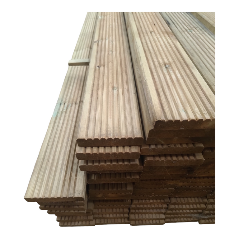 Treated Timber Decking 32mm x 150mm (28mm x 145mm Finished)