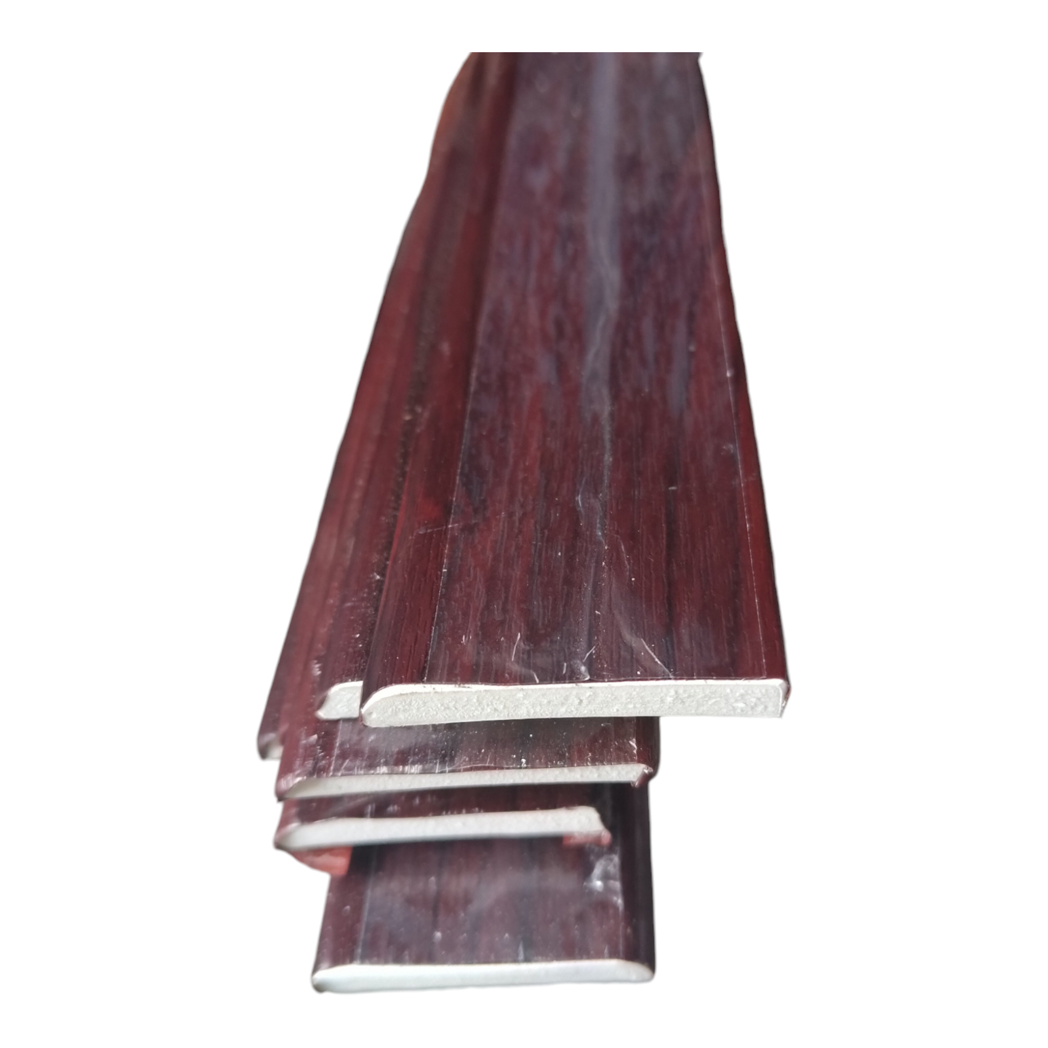 45mm x 6mm Rosewood Woodgrain Foiled UPVC Trim 5mtr Length
