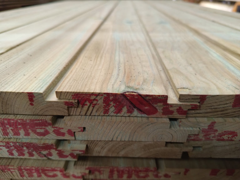 Vertical Shadow Gap Timber Cladding Green Treated (European Redwood)