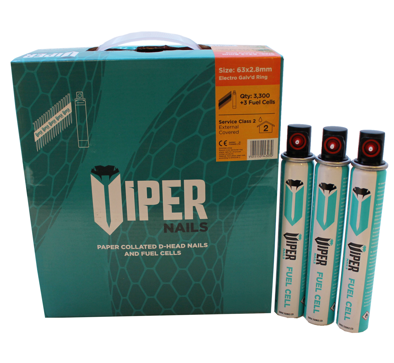 Viper Collated Nails 1st Fix With Gas