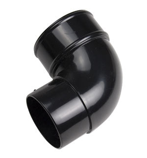 Kayflow Round Black Downpipe 92 Degree Bend