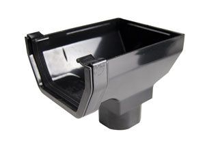 Kayflow Square Black Gutter Stop End Running Outlet